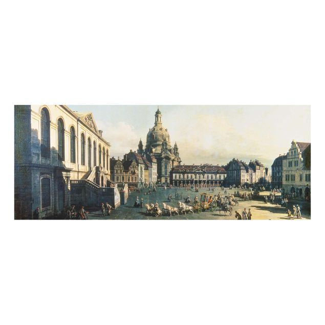 Kunst stilarter Bernardo Bellotto - New Market Square In Dresden From The Jüdenhof