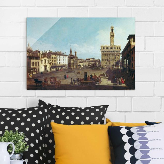 Kunst stilarter barok Bernardo Bellotto - The Piazza della Signoria in Florence