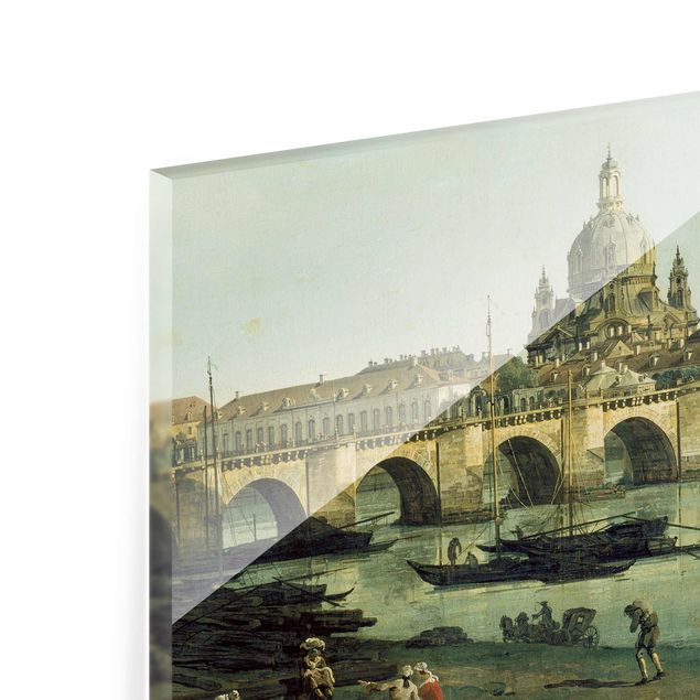 Billeder arkitektur og skyline Bernardo Bellotto - View of Dresden from the Right Bank of the Elbe with Augustus Bridge