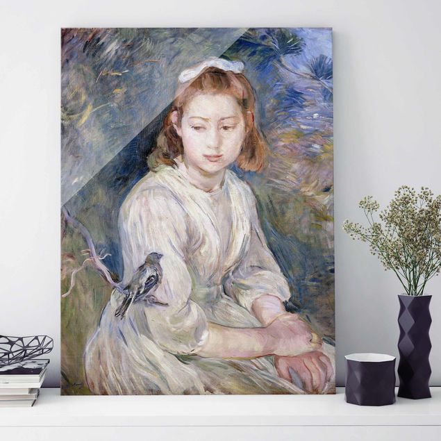 køkken dekorationer Berthe Morisot - Young Girl with a Bird