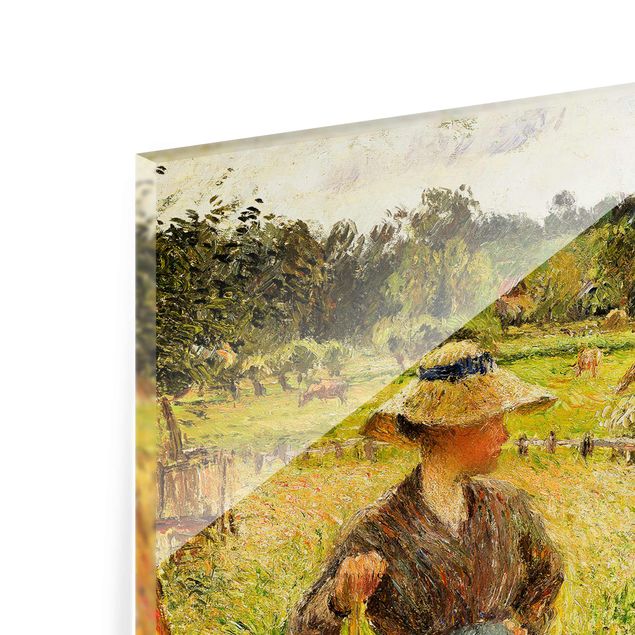 Glasbilleder landskaber Camille Pissarro - The Haymaker