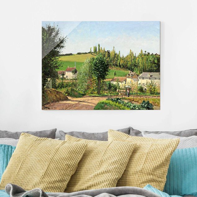 Kunst stilarter impressionisme Camille Pissarro - Hamlet In The SurRolling Hillss Of Pontoise