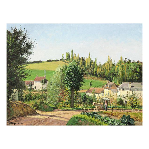 Kunst stilarter romantikken Camille Pissarro - Hamlet In The SurRolling Hillss Of Pontoise