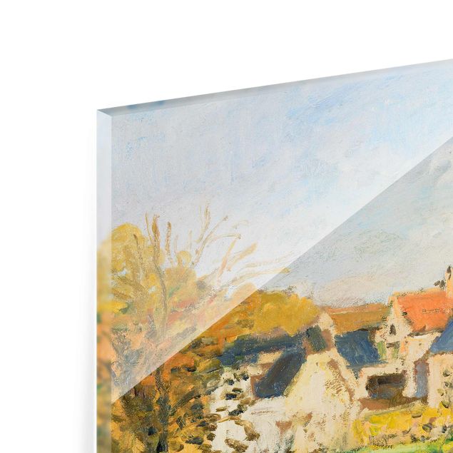 Glasbilleder arkitektur og skyline Camille Pissarro - Landscape Near Pontoise