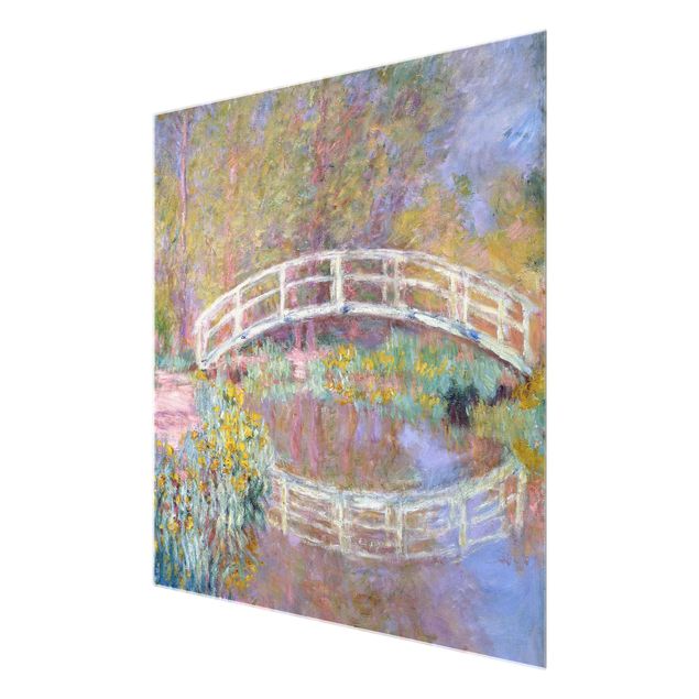 Glasbilleder blomster Claude Monet - Bridge Monet's Garden