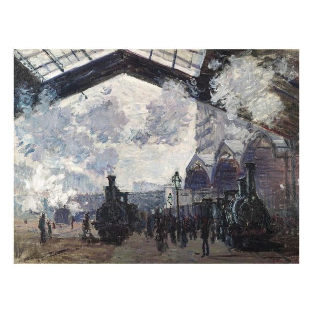 Glasbilleder arkitektur og skyline Claude Monet - Gare Saint Lazare