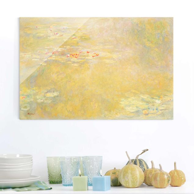 Glasbilleder roser Claude Monet - The Water Lily Pond