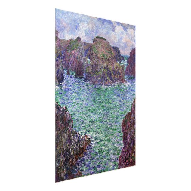 Glasbilleder landskaber Claude Monet - Port-Goulphar, Belle-Île