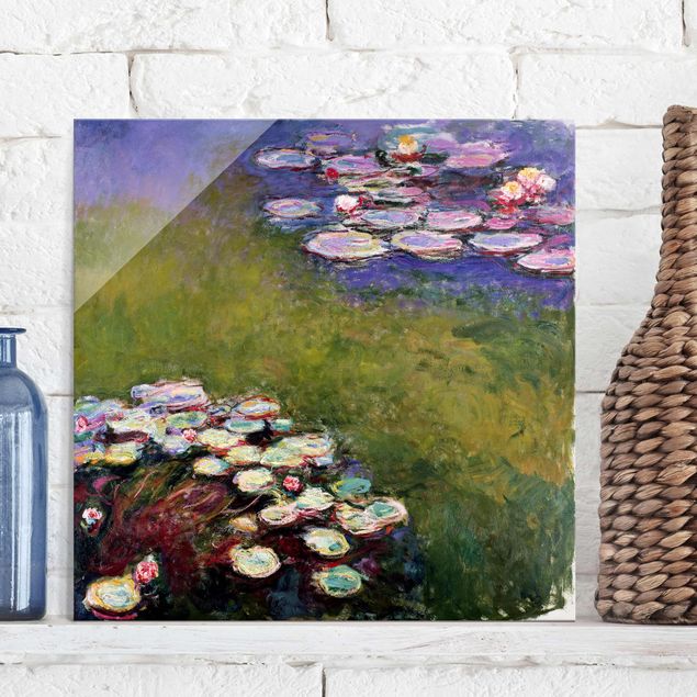 Glasbilleder roser Claude Monet - Water Lilies