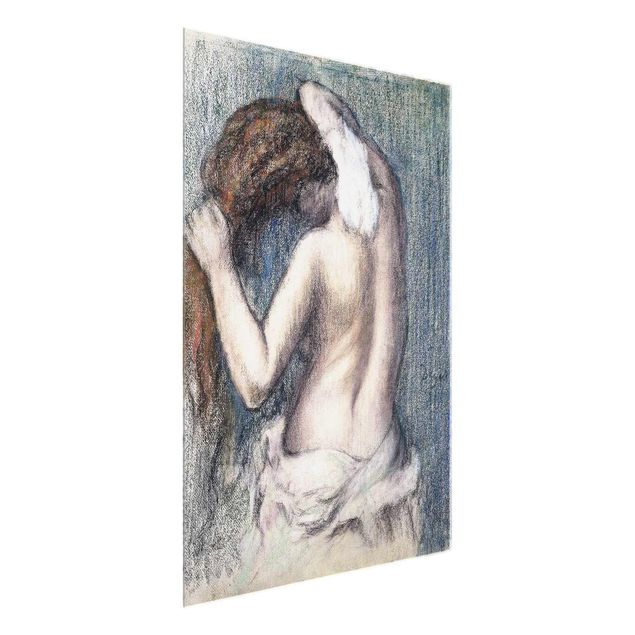 Glasbilleder nøgen og erotik Edgar Degas - Woman Wiping