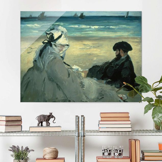køkken dekorationer Edouard Manet - On The Beach