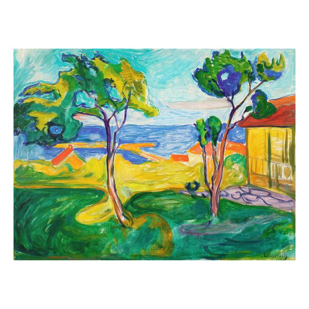 Glasbilleder landskaber Edvard Munch - The Garden In Åsgårdstrand