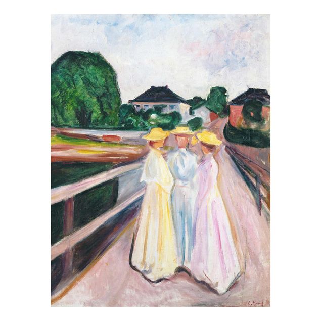 Billeder kunsttryk Edvard Munch - Three Girls on the Bridge