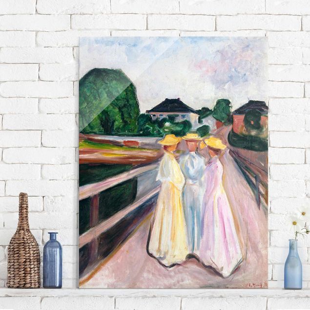 Kunst stilarter ekspressionisme Edvard Munch - Three Girls on the Bridge