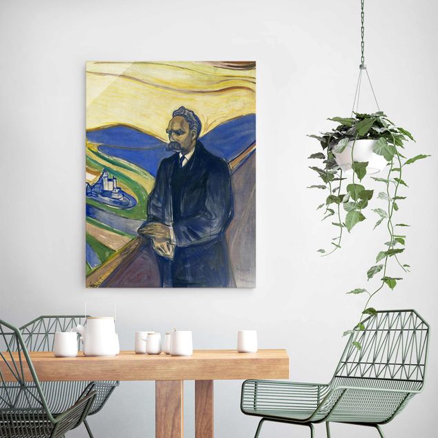 Kunst stilarter post impressionisme Edvard Munch - Portrait of Friedrich Nietzsche
