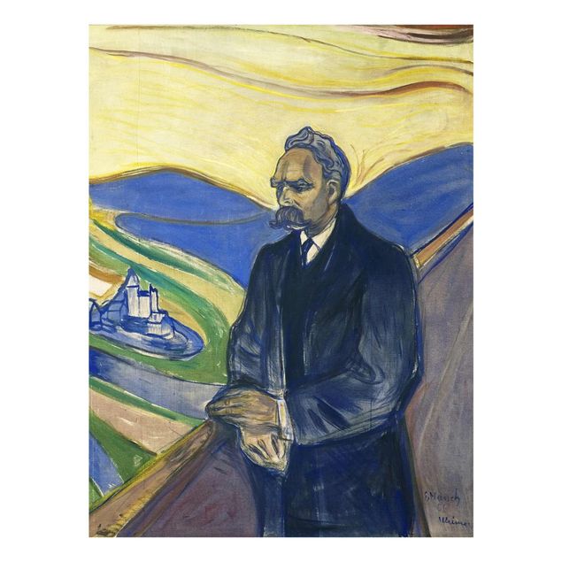 Billeder kunsttryk Edvard Munch - Portrait of Friedrich Nietzsche