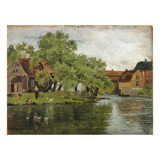 Glasbilleder landskaber Edvard Munch - Scene On River Akerselven