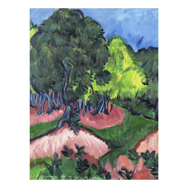 Billeder landskaber Ernst Ludwig Kirchner - Landscape with Chestnut Tree