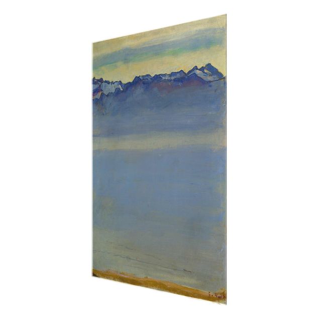 Billeder landskaber Ferdinand Hodler - Lake Geneva with Savoyer Alps