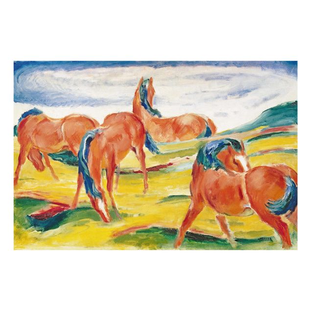 Billeder kunsttryk Franz Marc - Grazing Horses