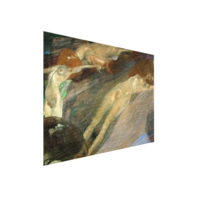 Glasbilleder nøgen og erotik Gustav Klimt - Moving Water