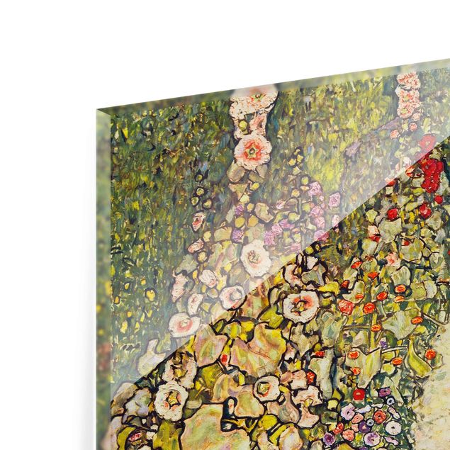 Billeder gul Gustav Klimt - Garden Path with Hens