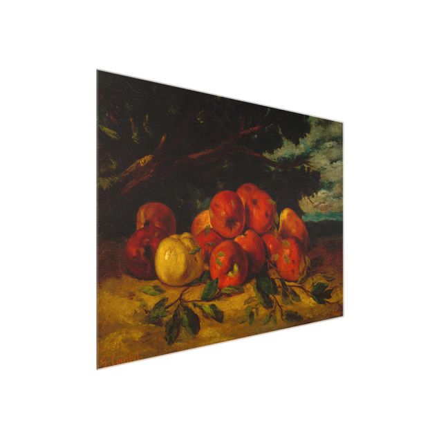 Billeder stilleben Gustave Courbet - Red Apples At The Foot Of A Tree