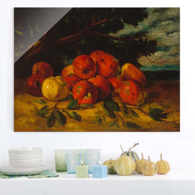 køkken dekorationer Gustave Courbet - Red Apples At The Foot Of A Tree