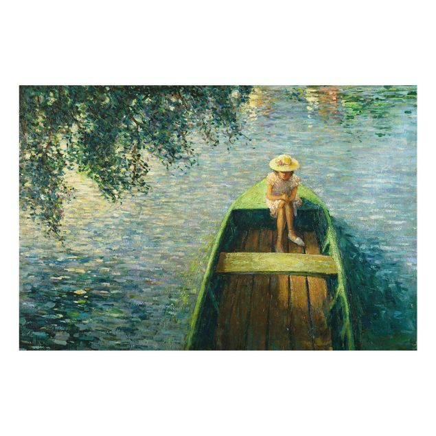 Billeder moderne Henri Lebasque - By Boat on the Marne