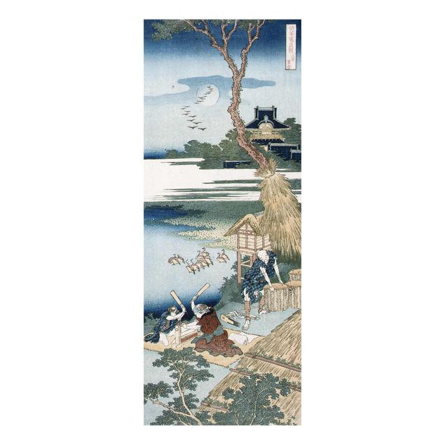 Billeder familie Katsushika Hokusai - A Peasant Crossing A Bridge