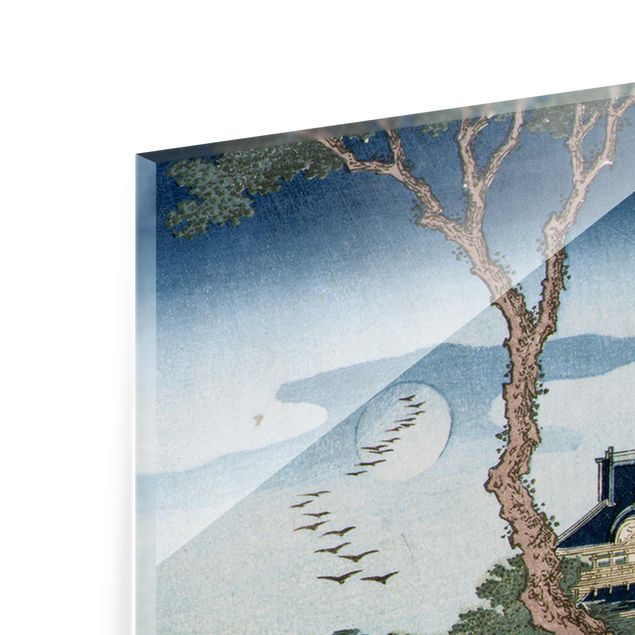 Billeder natur Katsushika Hokusai - A Peasant Crossing A Bridge