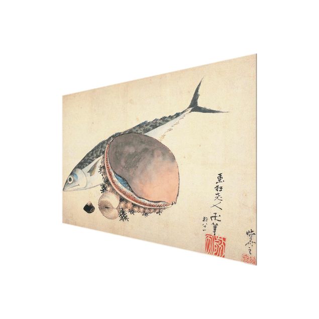 Billeder Katsushika Hokusai Katsushika Hokusai - Mackerel and Sea Shells