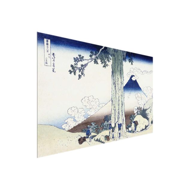 Glasbilleder landskaber Katsushika Hokusai - Mishima Pass In Kai Province
