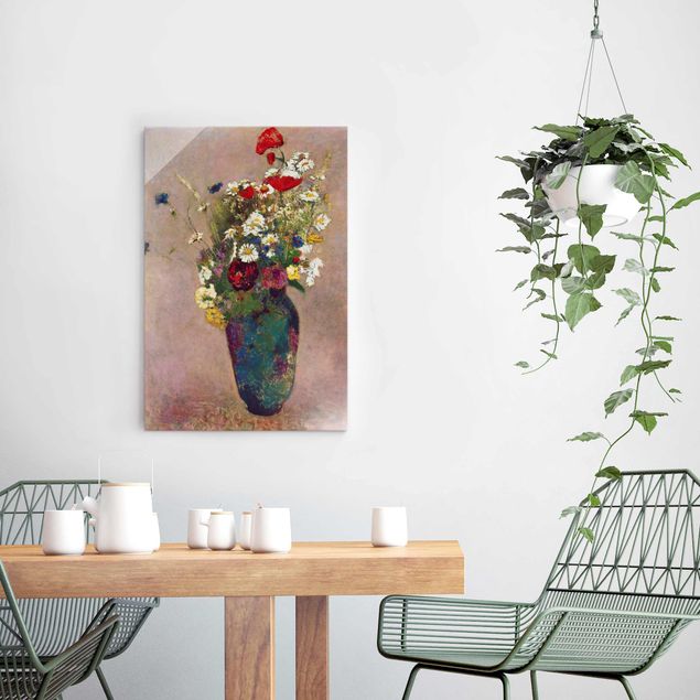 køkken dekorationer Odilon Redon - Flower Vase with Poppies