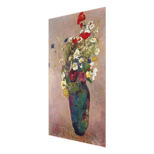 Billeder blomster Odilon Redon - Flower Vase with Poppies