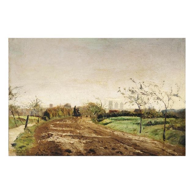 Billeder landskaber Otto Modersohn - Morning Landscape with Carriage near Münster