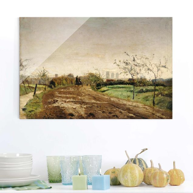 Kunst stilarter ekspressionisme Otto Modersohn - Morning Landscape with Carriage near Münster