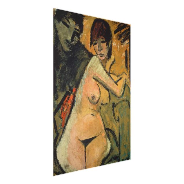 Glasbilleder nøgen og erotik Otto Mueller - Lovers