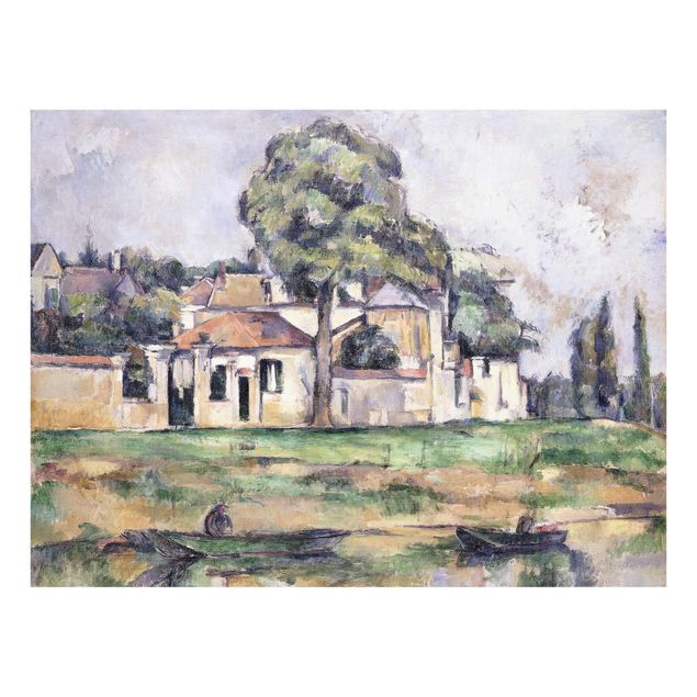 Glasbilleder arkitektur og skyline Paul Cézanne - Banks Of The Marne