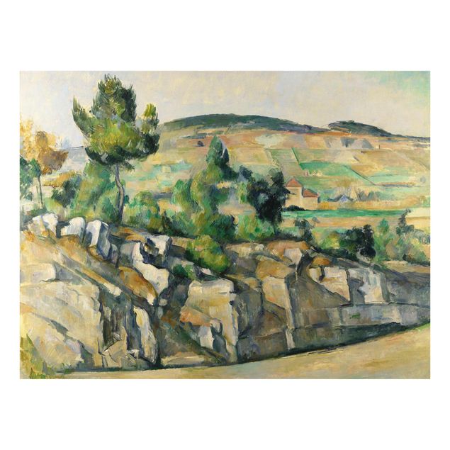 Glasbilleder landskaber Paul Cézanne - Hillside In Provence