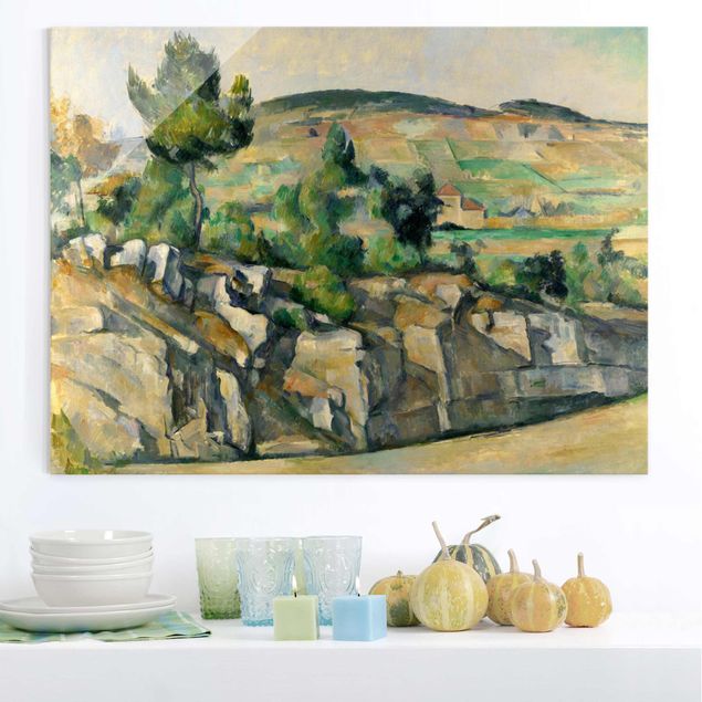 køkken dekorationer Paul Cézanne - Hillside In Provence