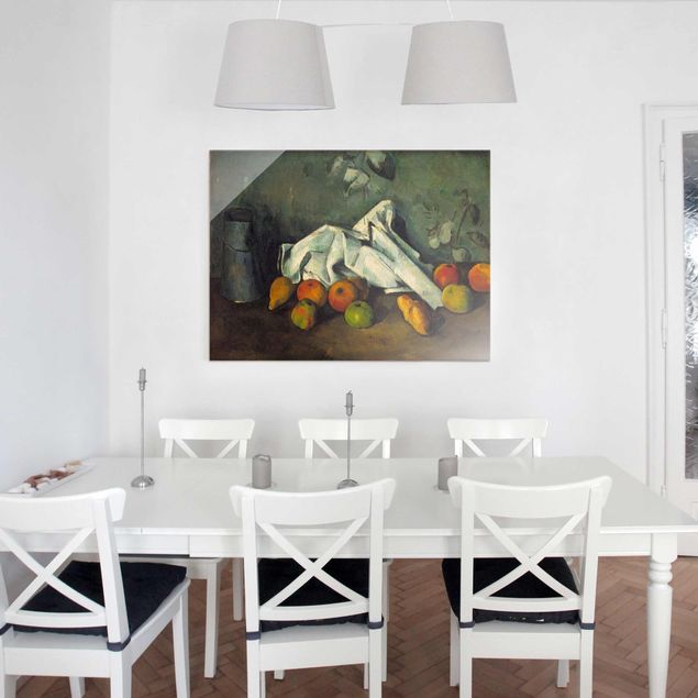 Kunst stilarter post impressionisme Paul Cézanne - Still Life With Milk Can And Apples
