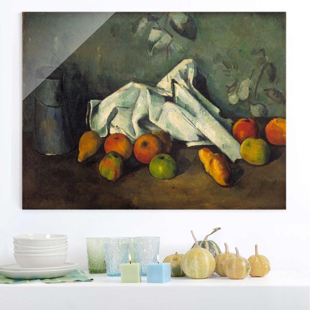 Kunst stilarter impressionisme Paul Cézanne - Still Life With Milk Can And Apples