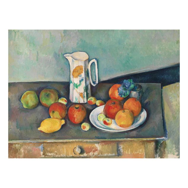 Billeder kunsttryk Paul Cézanne - Still Life With Milk Jug And Fruit
