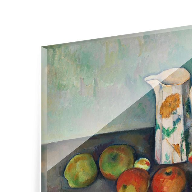 Billeder farvet Paul Cézanne - Still Life With Milk Jug And Fruit