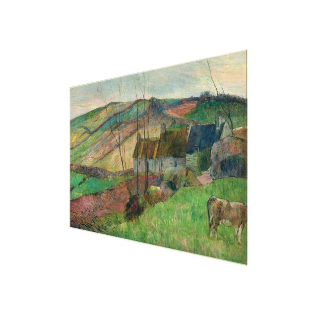 Billeder bjerge Paul Gauguin - Cottages On The Side Of Montagne Sainte-Marguerite