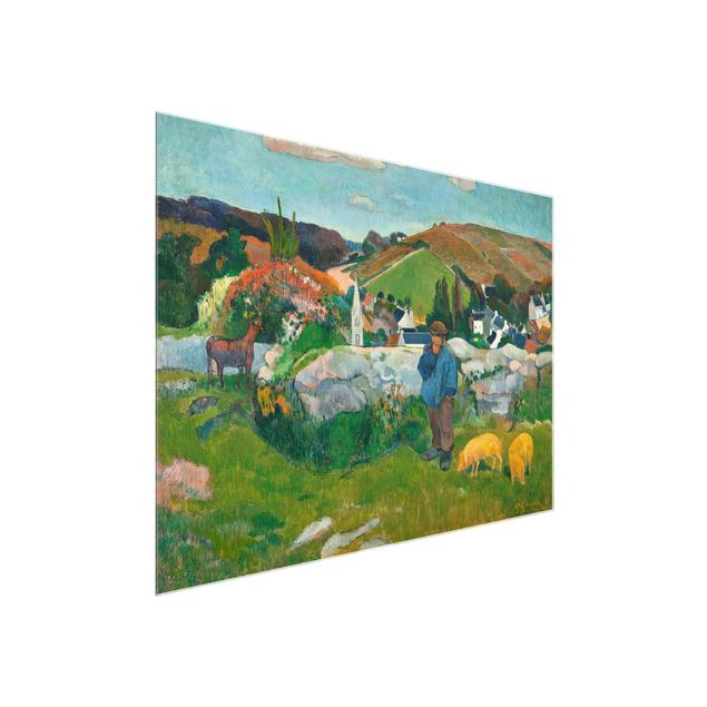 Glasbilleder landskaber Paul Gauguin - The Swineherd