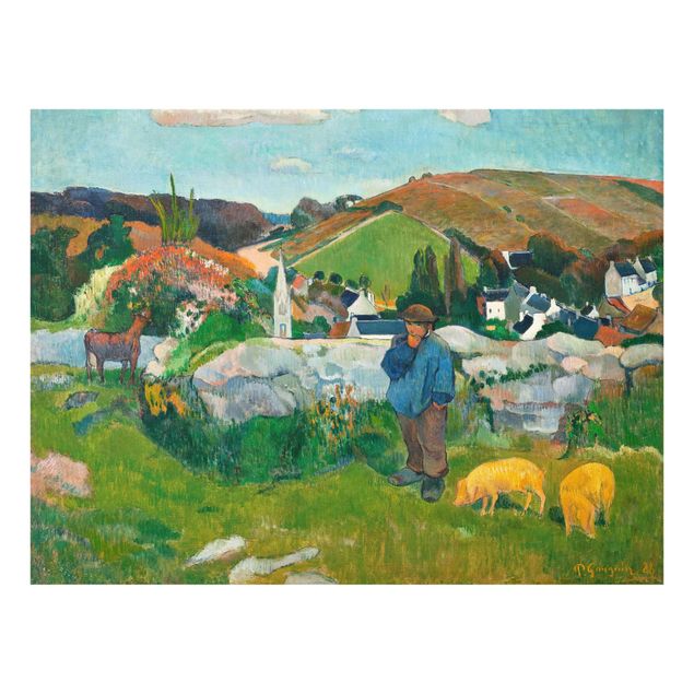 Billeder landskaber Paul Gauguin - The Swineherd