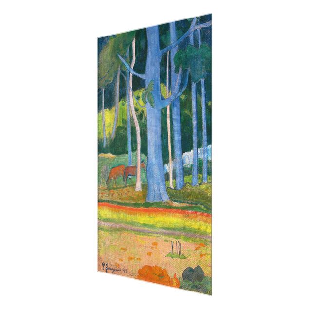 Billeder landskaber Paul Gauguin - Landscape with blue Tree Trunks
