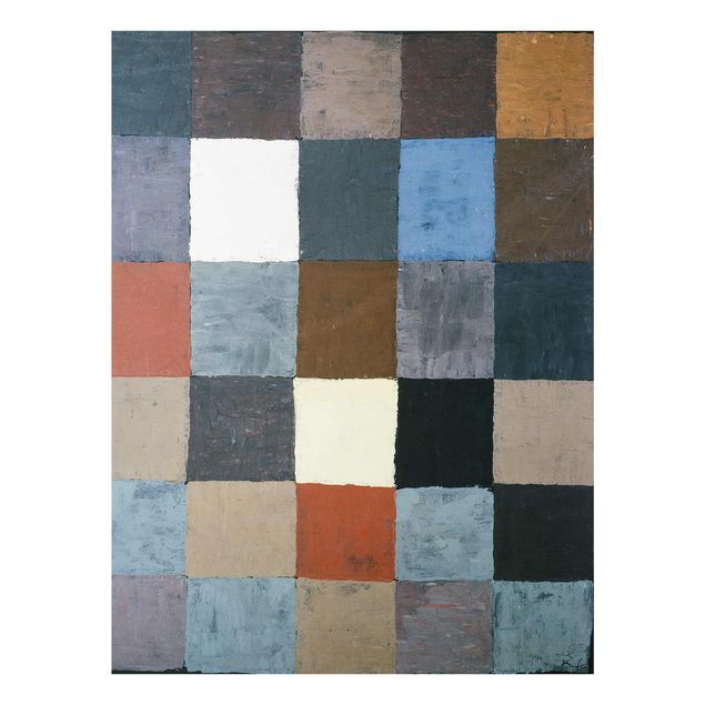 Billeder mønstre Paul Klee - Color Chart (on Gray)
